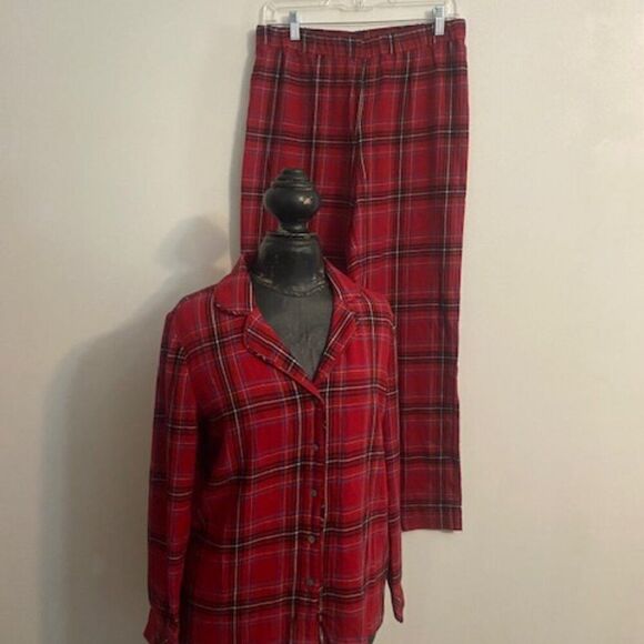J. Jill Sleep Trueredmall Red/Blue/Black Plaid pajamas, size S - Picture 1 of 5